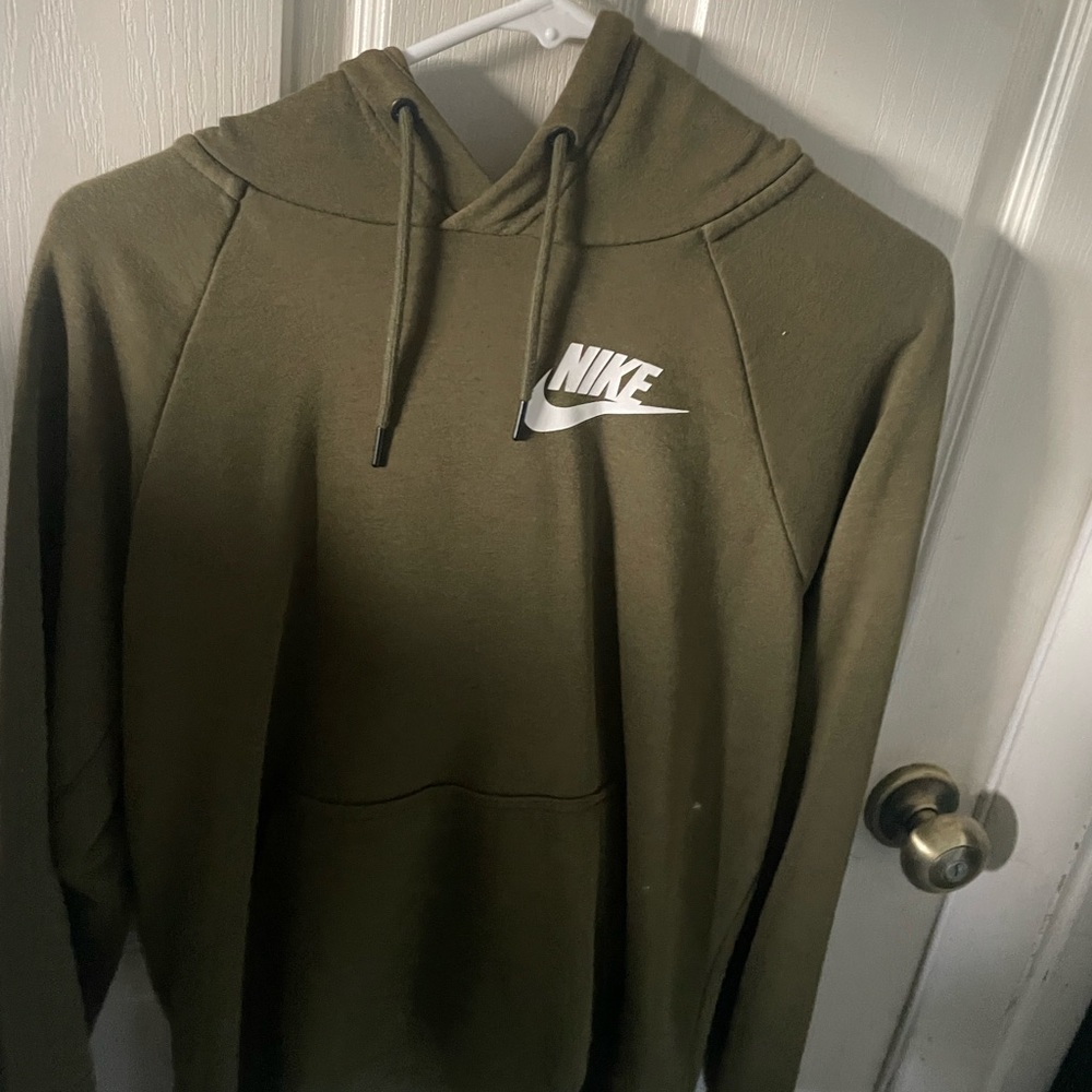 Olive green Nike hoodie